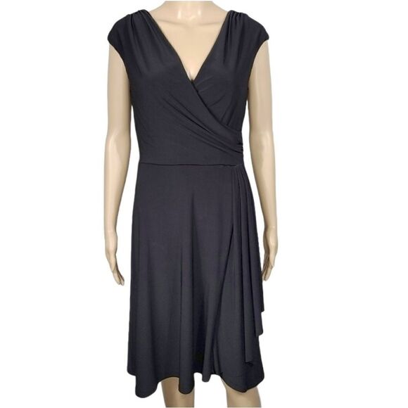 Ralph Lauren Green Lable Black Cap Sleeve Dress - Picture 1 of 6
